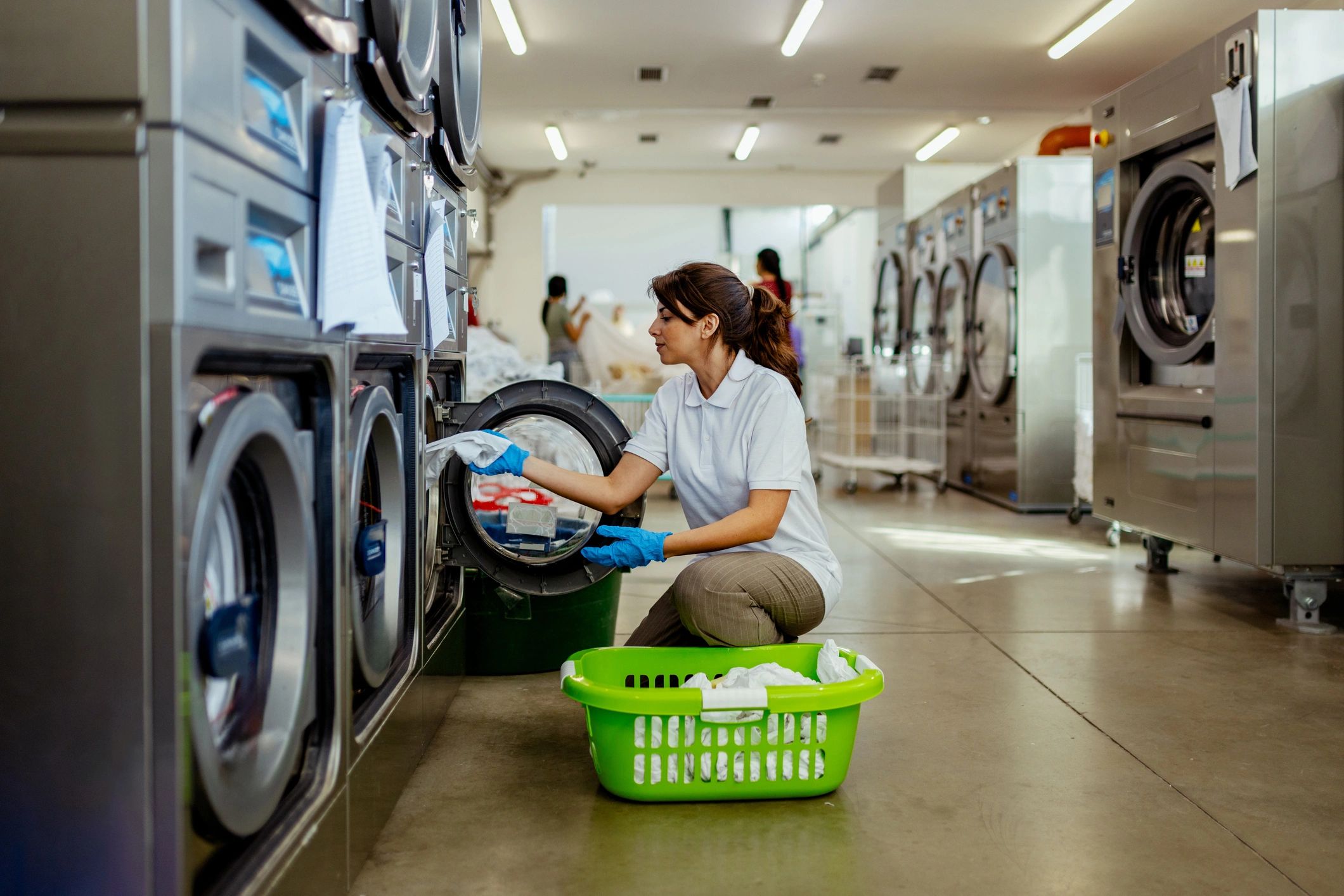 modern laundromat interior
